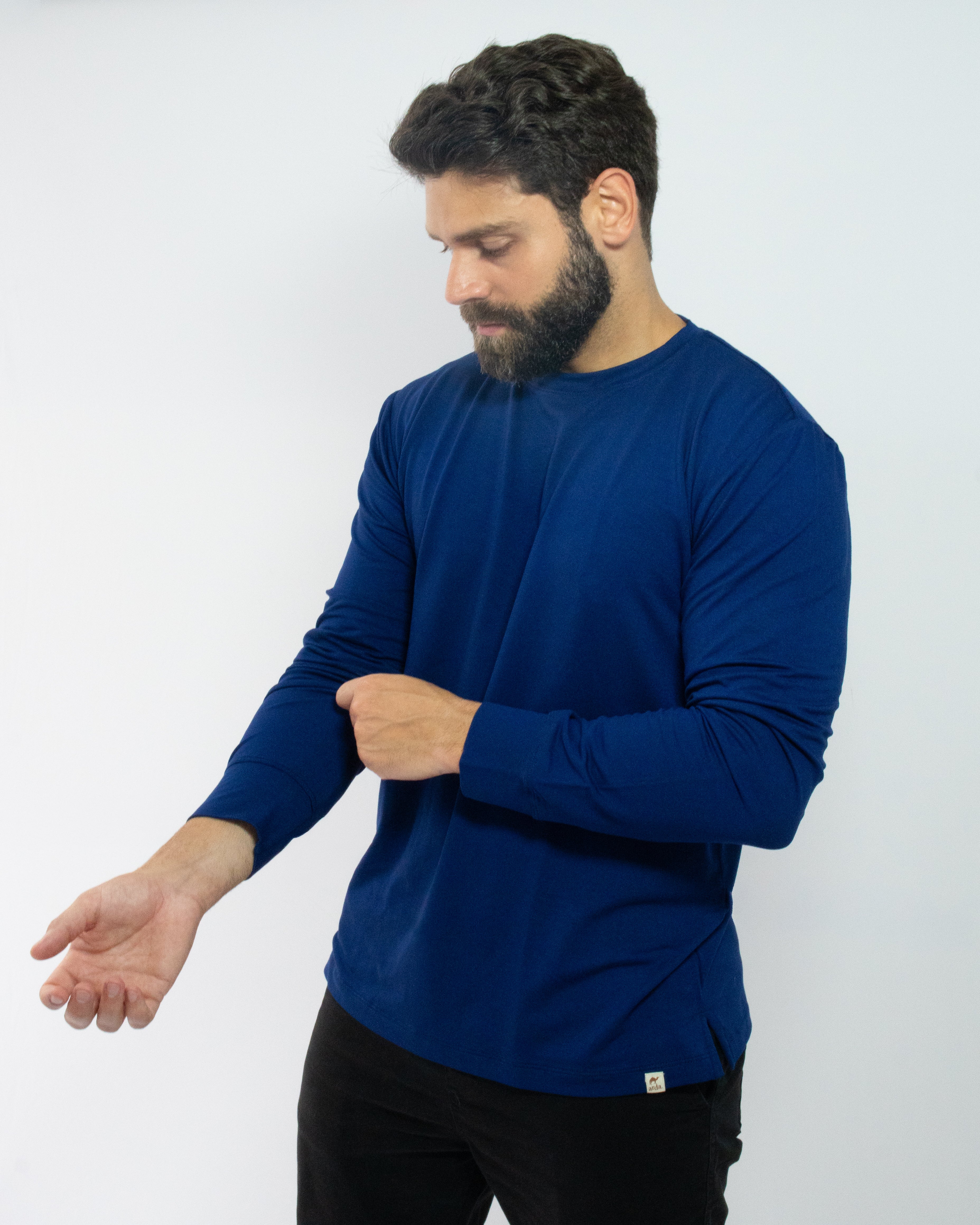 CAMISA SOFT LONG AZUL MARINHO