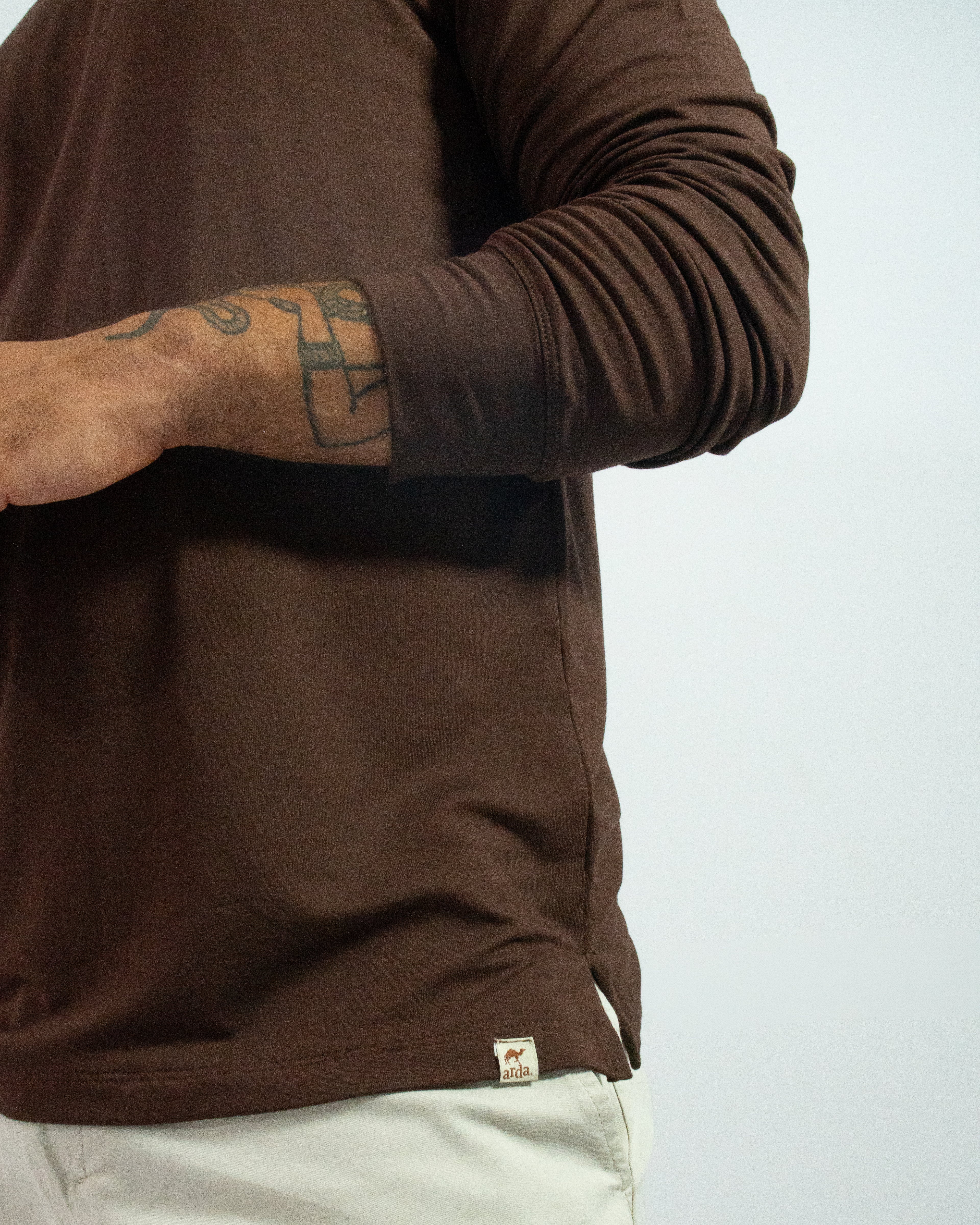 CAMISA SOFT LONG MARROM