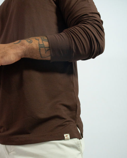 CAMISA SOFT LONG MARROM