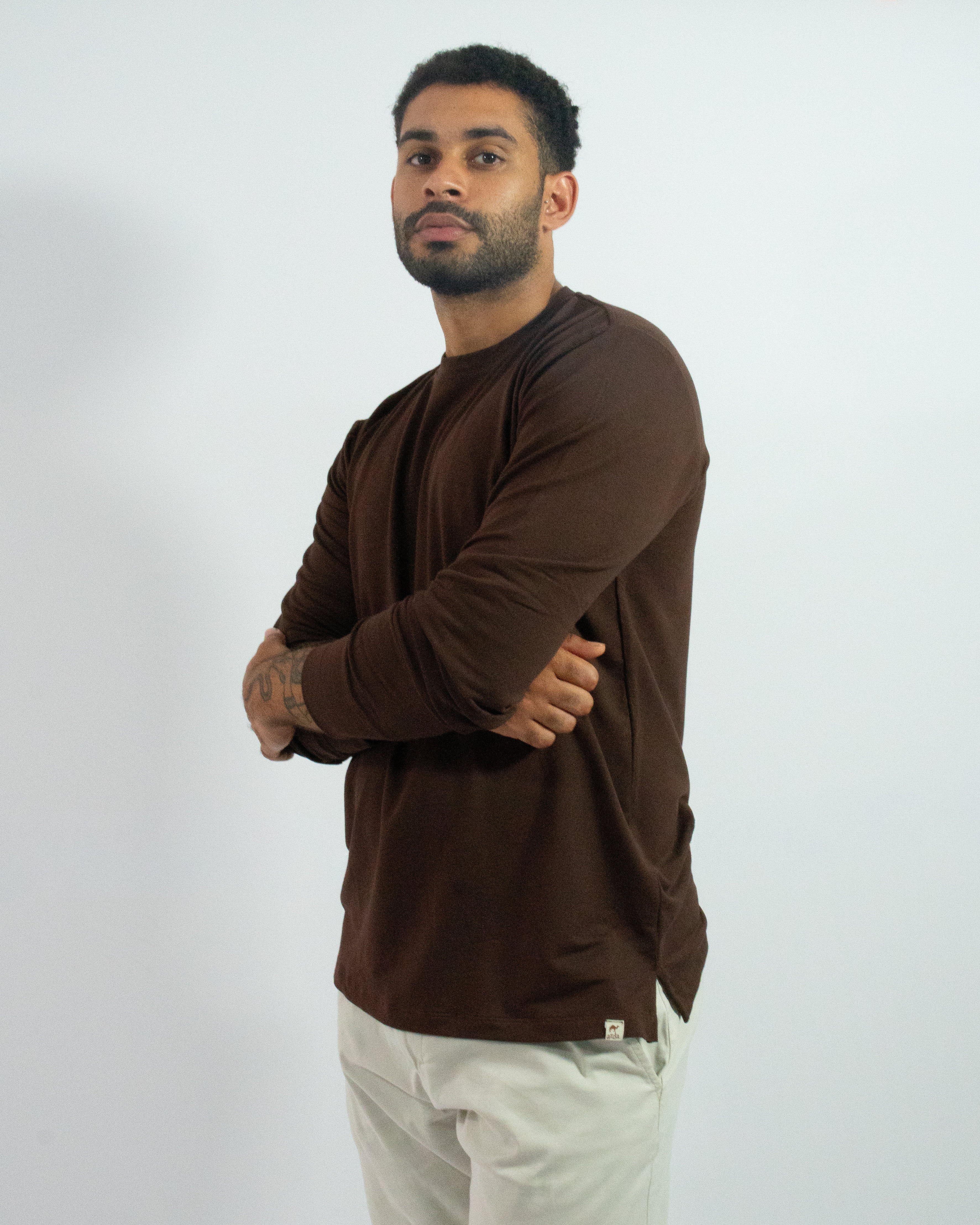 CAMISA SOFT LONG MARROM